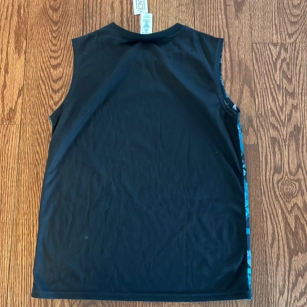 NWT boys dinosaur print 2 piece short set sleeveless top size L 10/12 - Picture 3 of 11